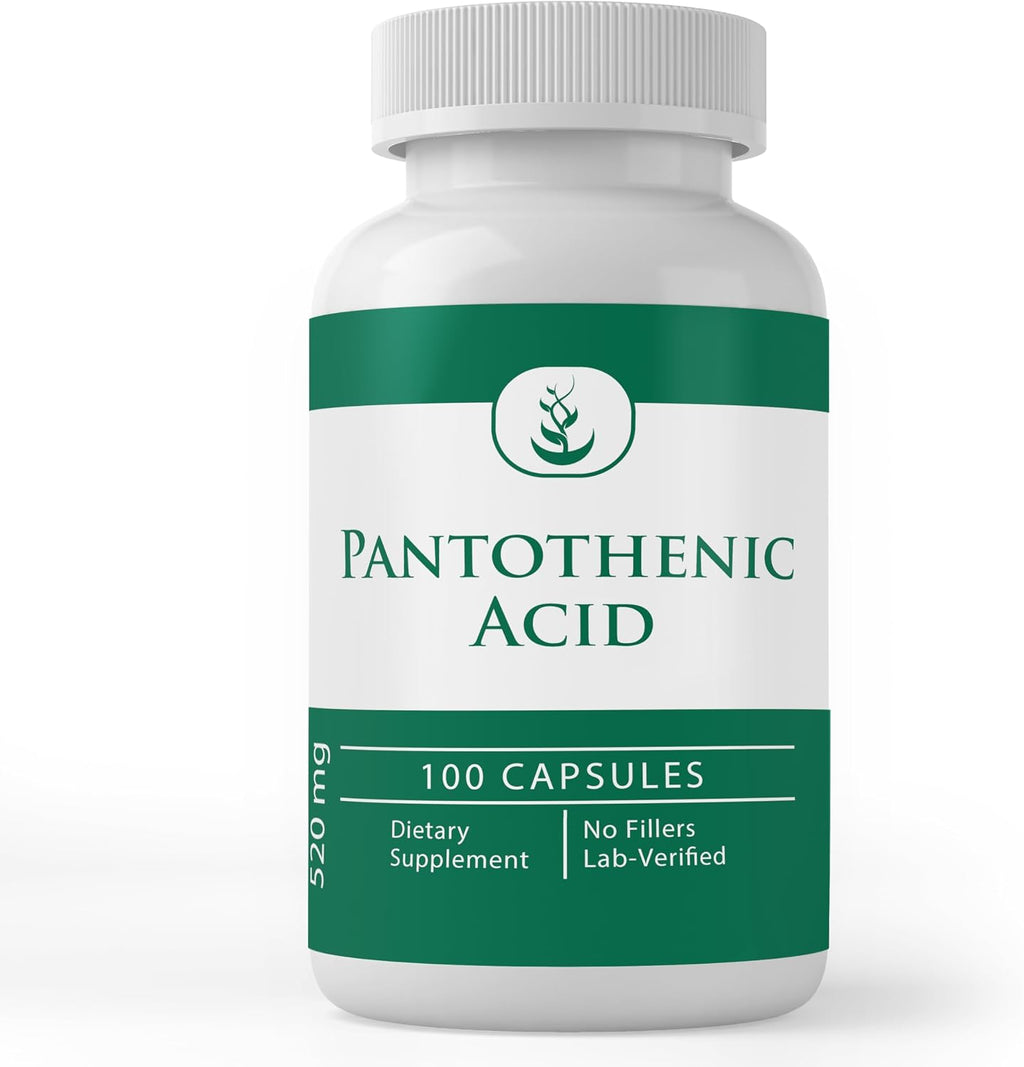 PURE ORIGINAL INGREDIENTS Ácido Pantoténico (100 Cápsulas) - Vitamina B5 Pura