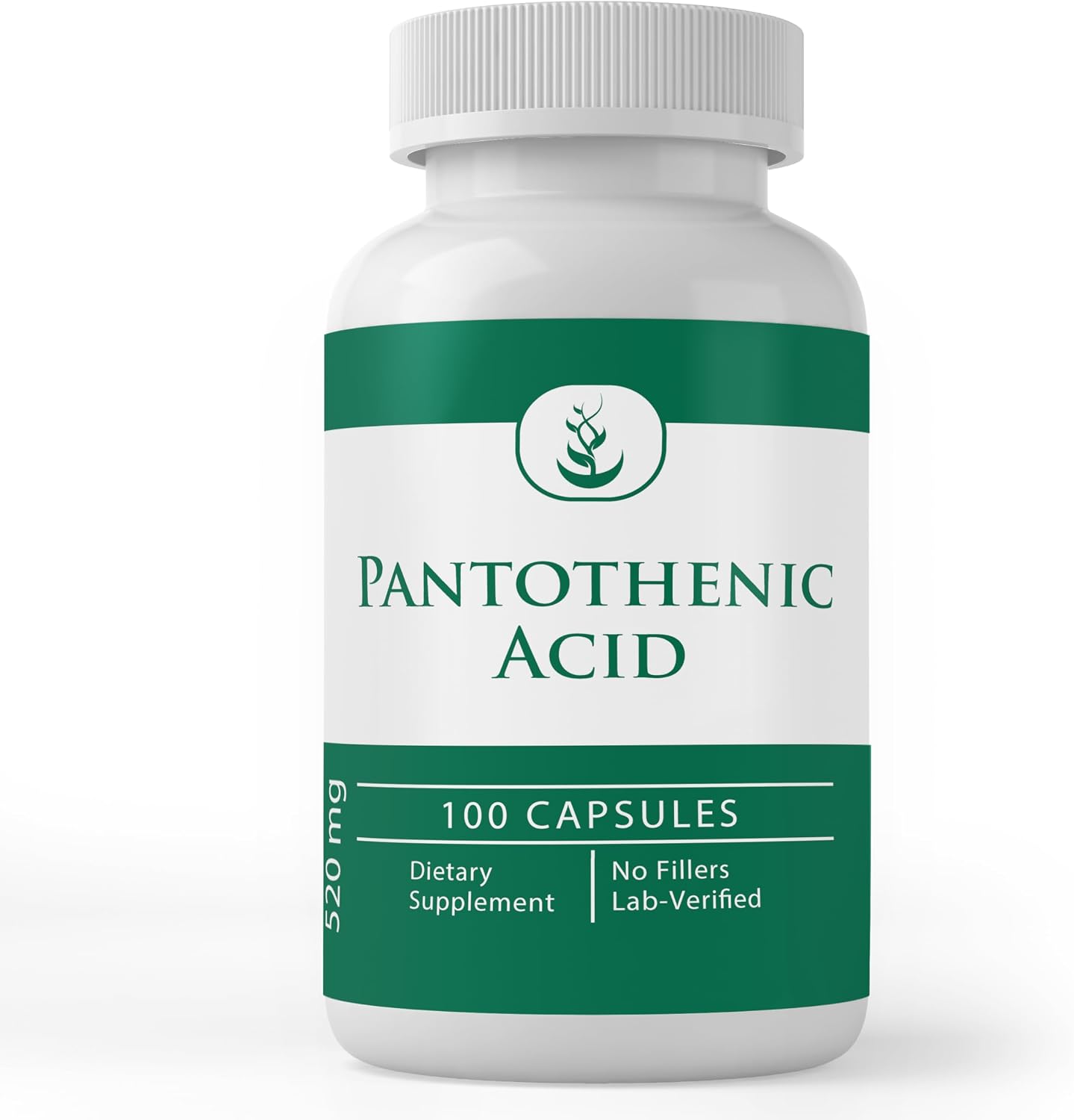 PURE ORIGINAL INGREDIENTS Ácido Pantoténico (100 Cápsulas) - Vitamina B5 Pura