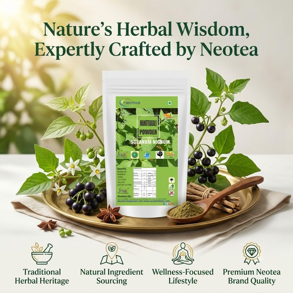 neotea Polvo de Hojas de Manathakkali (Solanum Nigrum) - 300g