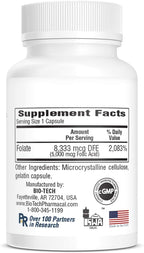 Ácido Fólico 5mg – BioTech Pharmacal – 100 Cápsulas – Pack de 2