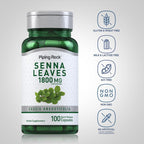 Piping Rock Senna Leaves Cápsulas | 1800mg | 100 Count | Senna Leaf Extract