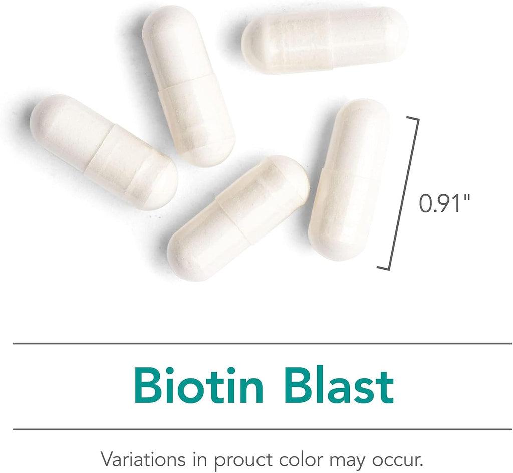 NutriCology Biotin Blast - 100 mg Biotin - 90 Vegetable Capsules