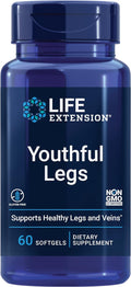 Life Extension Youthful Legs - Suplemento para la Salud Vascular y Circulación de las Piernas con Diosmina y Extracto de Naranja Dulce - 60 Cápsulas Blandas