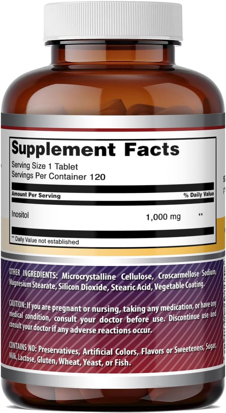 Amazing Formulas Inositol 1000 mg - 120 Comprimidos