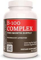 Complejo B-100 de Remedy's Nutrition | 1000 mg, 60 Cápsulas Veganas