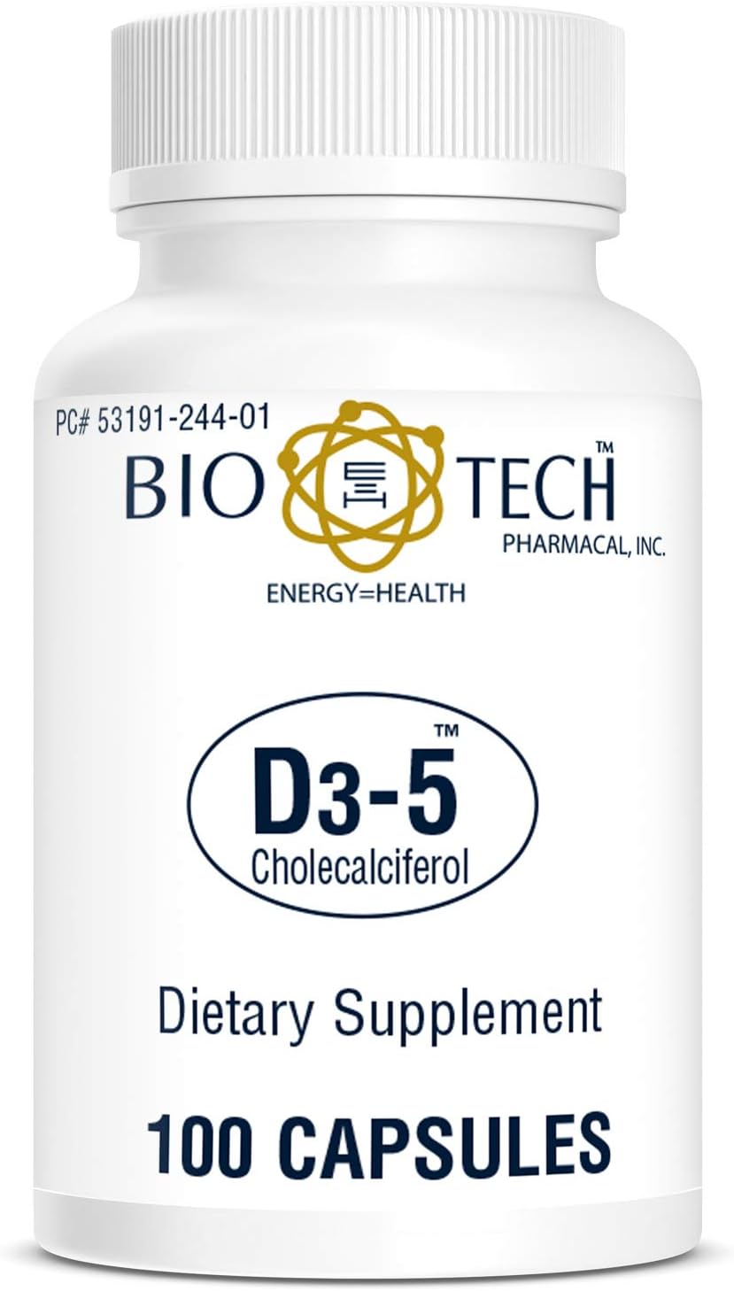Bio Tech Vitamin D, 5000 UI, 100 Cápsulas