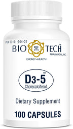 Bio Tech Vitamin D, 5000 UI, 100 Cápsulas