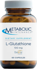 Metabolic Maintenance L-Glutatión 100 mg - Suplemento de Glutatión Reducido - Antioxidante y Apoyo Celular - Hipoalergénico y No OGM - 60 Cápsulas