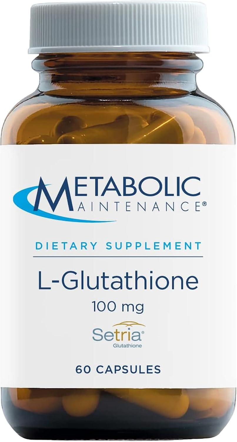 Metabolic Maintenance L-Glutatión 100 mg - Suplemento de Glutatión Reducido - Antioxidante y Apoyo Celular - Hipoalergénico y No OGM - 60 Cápsulas