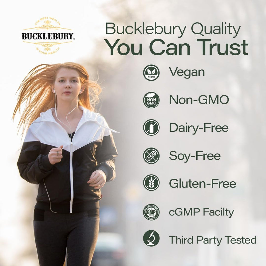 BUCKLEBURY Gominolas de Sea Moss Irlandés con Bladderwrack y Burdock Root - Complemento Alimenticio Vegano - 60 Gominolas