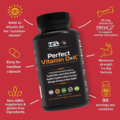 HFL Perfect Vitamin D&K - Vitamina D3 y K2 (MenaQ7® MK-7) - 3 Meses – Image 2