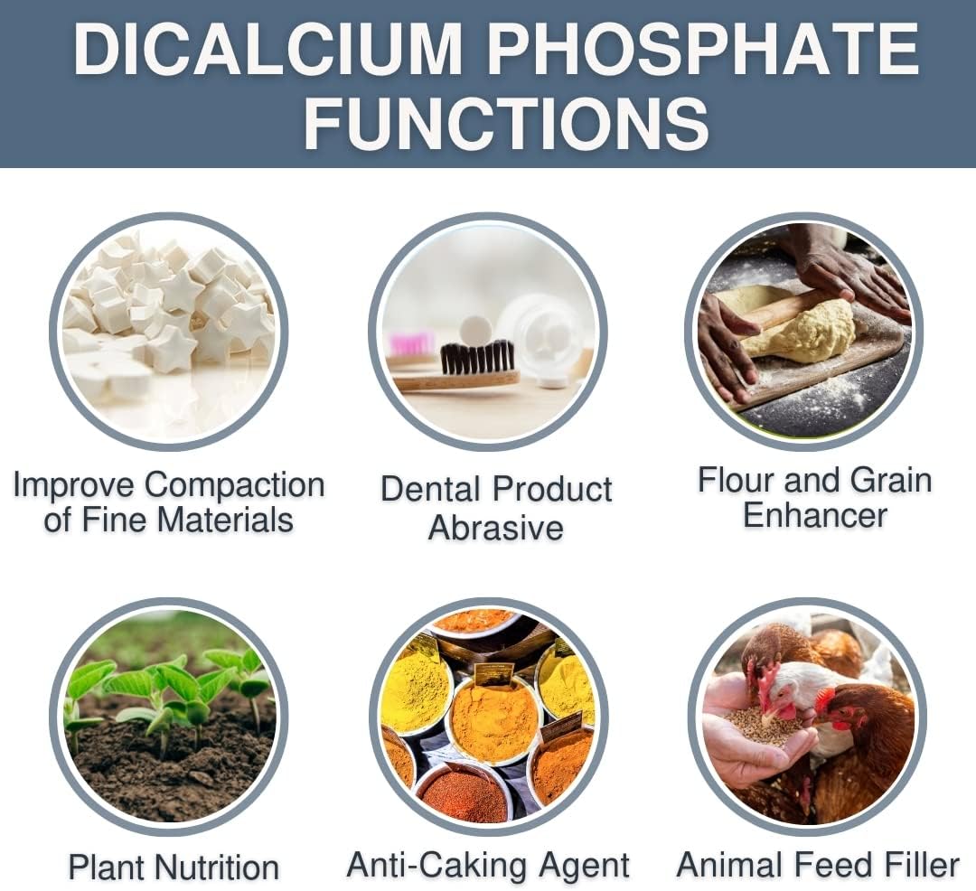 Polvo de Fosfato Dicálcico Anhidro DCP - 25 kg - Excipiente Antiaglomerante y Coadyuvante de Flujo para Comprimidos y Cápsulas