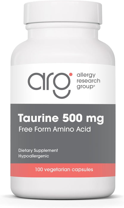 ARG Taurine 500 mg - Complemento de Aminoácido Libre - Apoyo Cardíaco y Electrolítico - 100 Cápsulas – Image 1