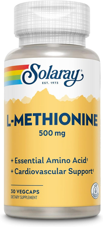 SOLARAY L-Metionina, 500 mg, 30 cápsulas – Image 3