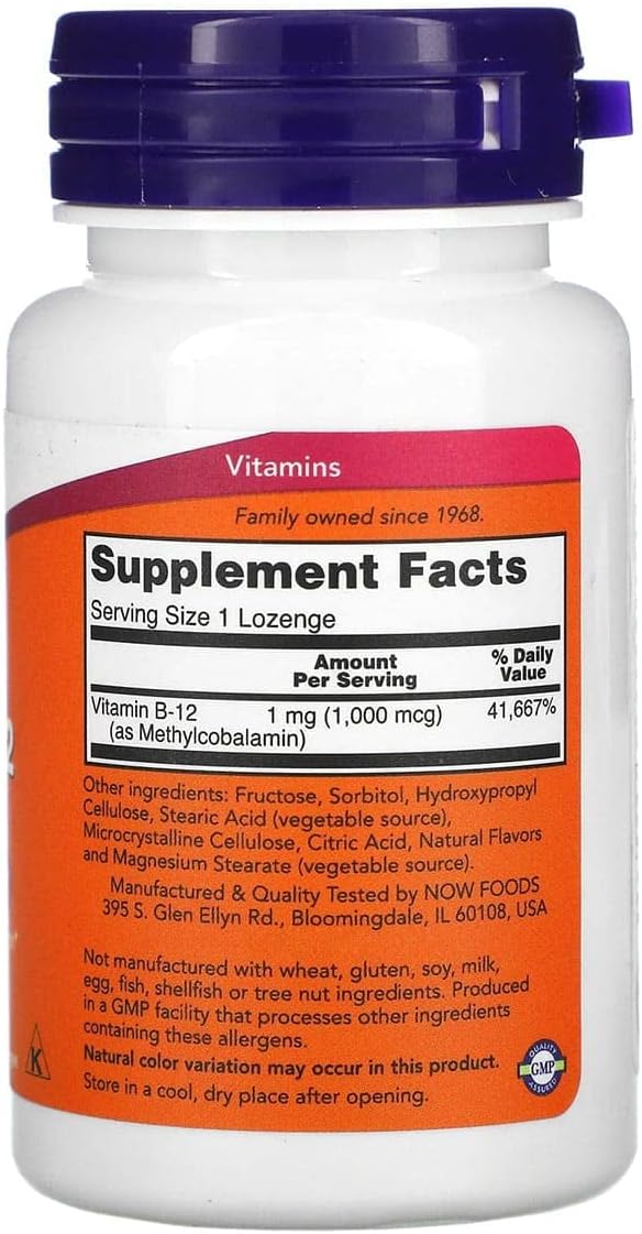 Now Foods, Methyl B-12 1000mcg, 200 Tablets (2 Packs of 100)