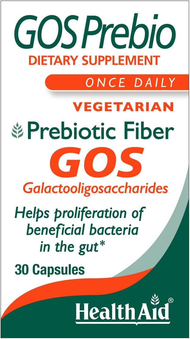 HealthAid GOSPrebio, Fibra Prebiótica, 30 Cápsulas Vegetales