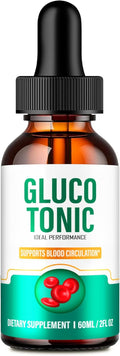Gluco Tonic Drops - Fórmula Líquida de Apoyo Sanguíneo, Alta Potencia, 1 Pack