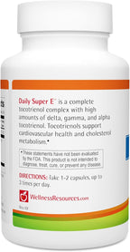 Wellness Resources Daily Super E - Vitamin E Complex with Tocotrienols, 90 Capsules