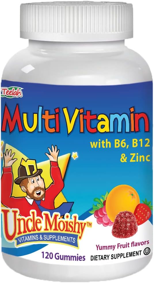 Uncle Moishy Gominolas Multivitamínicas y Minerales para Niños con Colina - 120 Gomitas