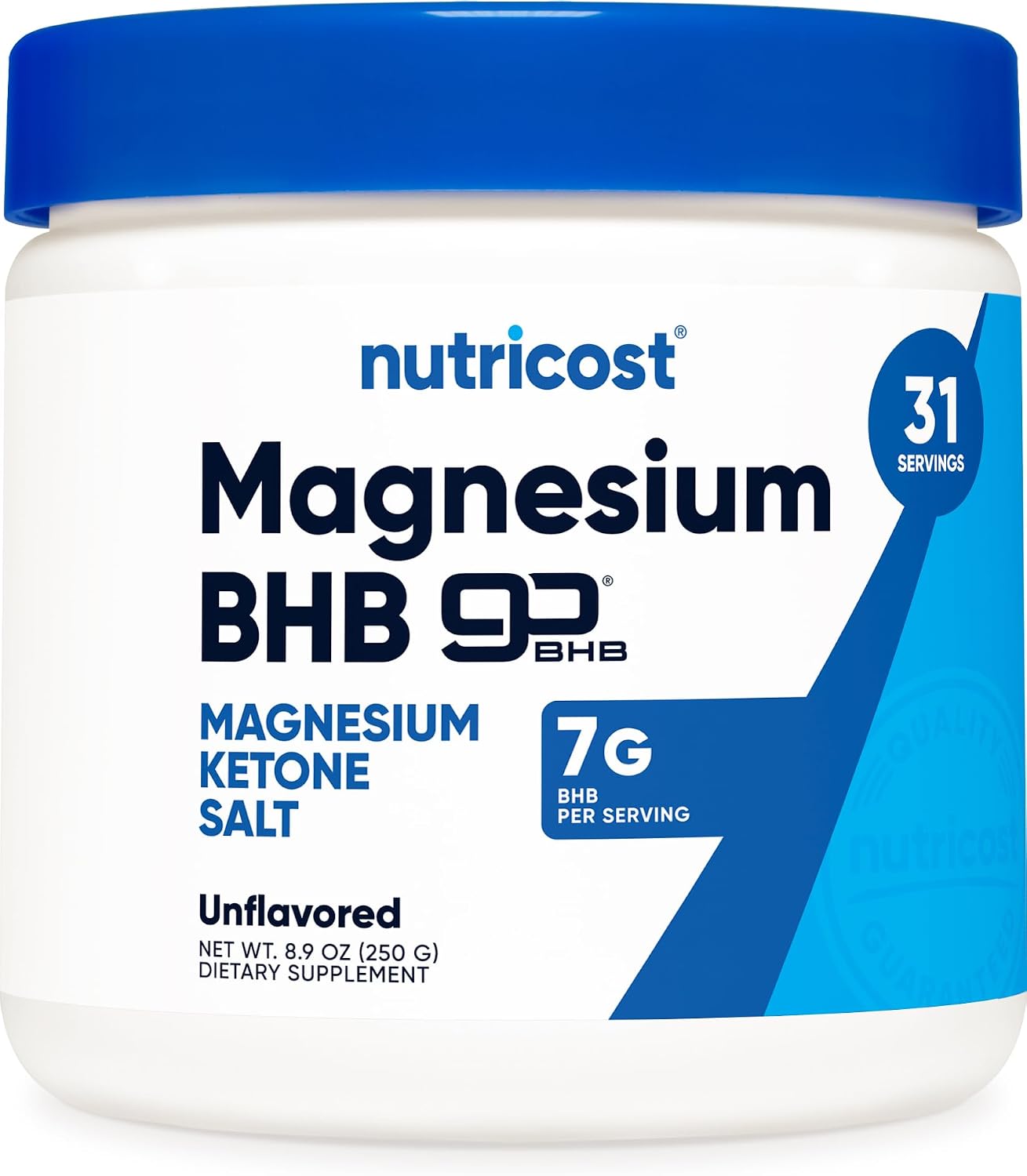 Nutricost Magnesio BHB Sales (250 g, sin sabor) - Suplemento de cetonas exógenas, 6.5 g de beta-hidroxibutirato por porción