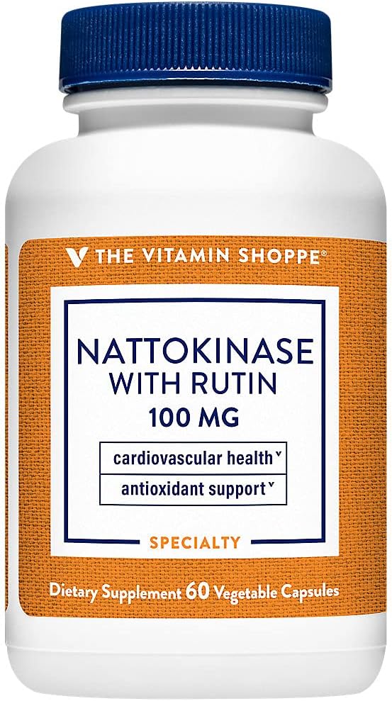 The Vitamin Shoppe Nattokinase with Rutin 100 mg, Nutritional Supplement