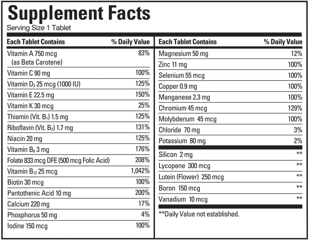 Kirkland Signature Multivitamínico para Adultos 50+ con Calcio, 400 comprimidos