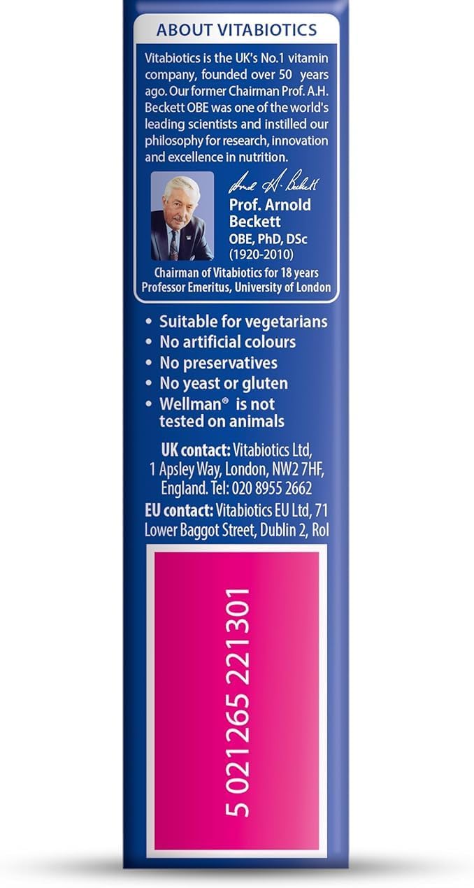 Vitabiotics Wellman Original Multivitamin Complex for Men - 30 Tablets (Pack of 2)