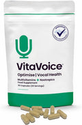 VitaVoice Nootrópicos y Vitaminas para Salud Vocal, Bienestar y Mente, 30 Cápsulas