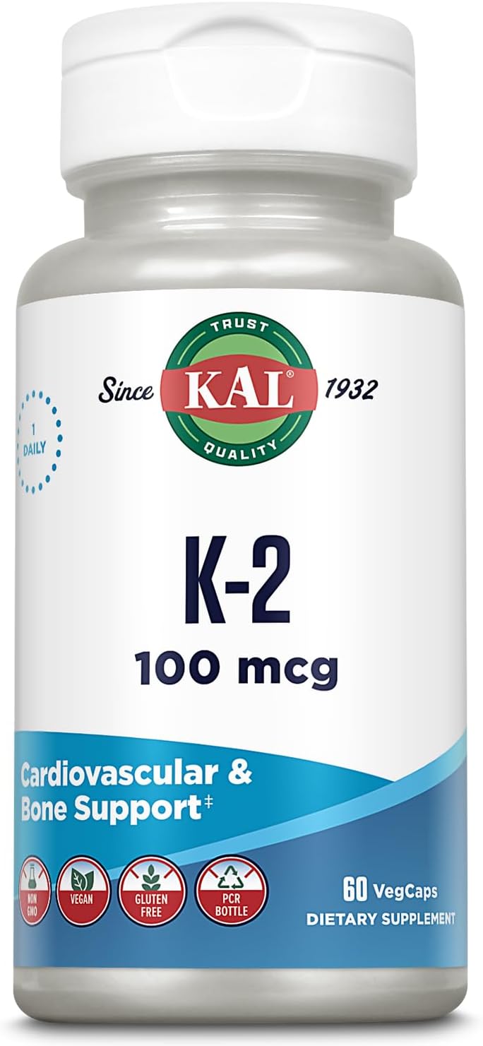 KAL Vitamina K2 MK-7 100 mcg - 60 Cápsulas veganas