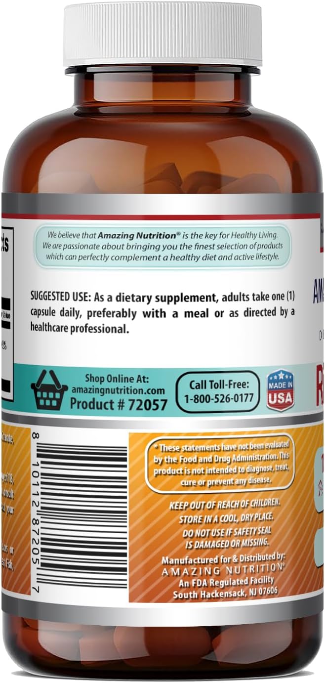 Amazing Formulas Riboflavina (Vitamina B2) 100 mg, 120 Cápsulas