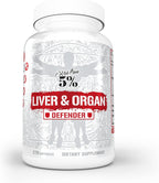 Rich Piana 5% Nutrition Liver & Organ Defender Cycle Support Plus NAC | Apoyo Hepático, Próstata, Corazón, Riñones y Piel | Cardo Mariano, Saw Palmetto, Espino Blanco (30-90 Servicios)