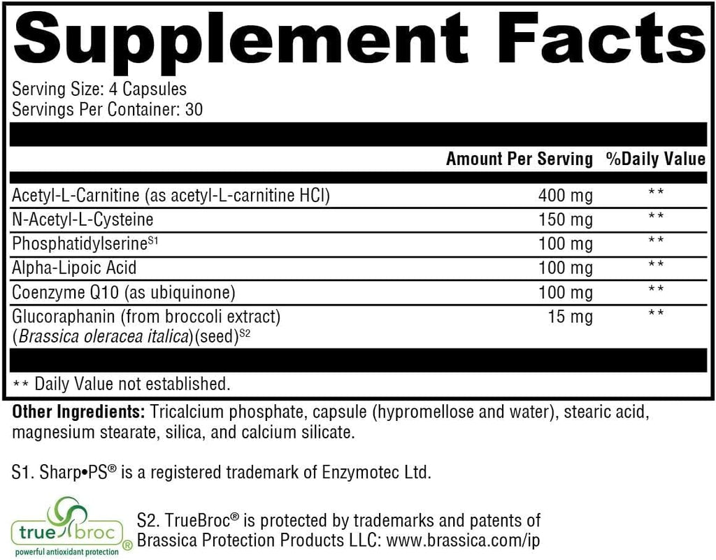 NeuroActives BrainSustain - Brain health support with phosphatidylserine and CoQ10 - 120 capsules
