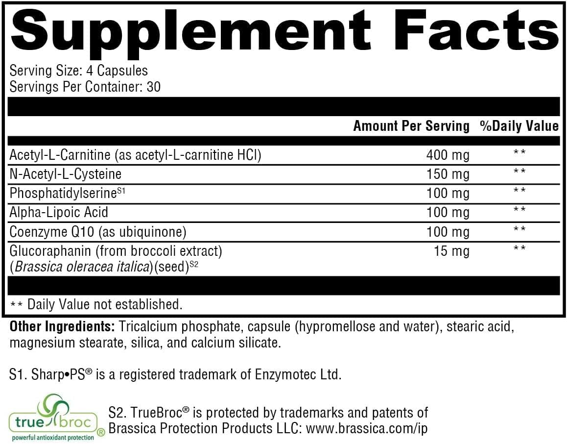 NeuroActives BrainSustain - Brain health support with phosphatidylserine and CoQ10 - 120 capsules