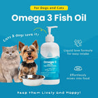 Wild-Caught Omega 3 Fish Oil for Dogs & Cats - 473 ml