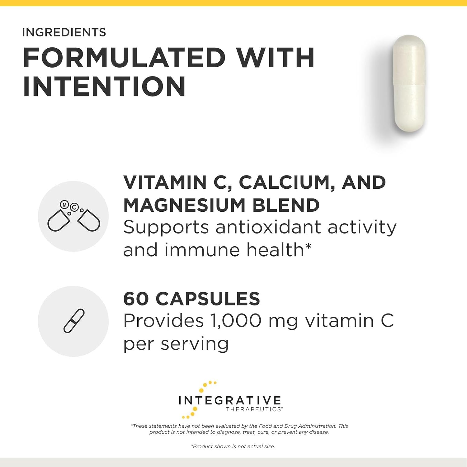 Integrative Therapeutics Buffered Vitamin C 1000 mg - 60 Vegan Capsules