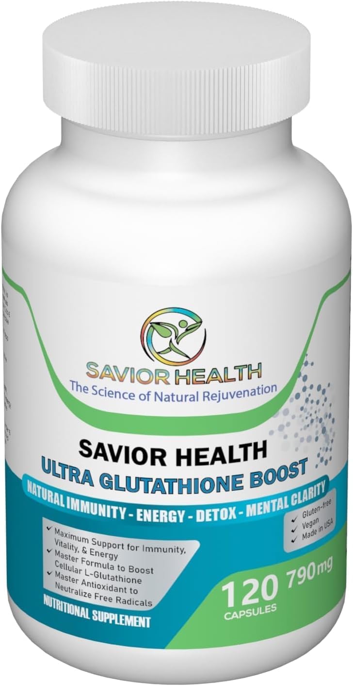 Savior Health Ultra Glutathione Boost - 120 Cápsulas Veganas