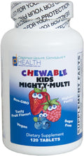 Kids Mighty-Multi Multivitamínico Masticable 120 Comprimidos - Sin Azúcar, No GMO, Vegano