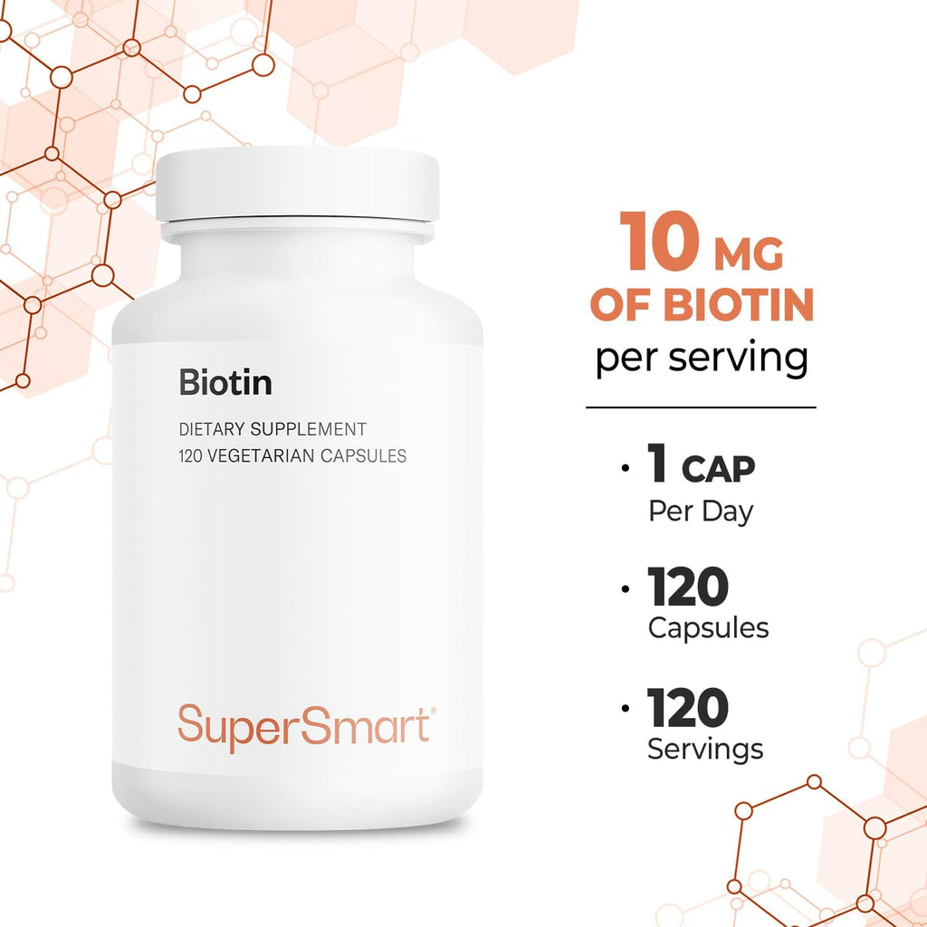 Supersmart Biotina 10.000 mcg - 120 Cápsulas Vegetales