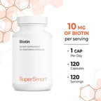 Supersmart Biotina 10.000 mcg - 120 Cápsulas Vegetales