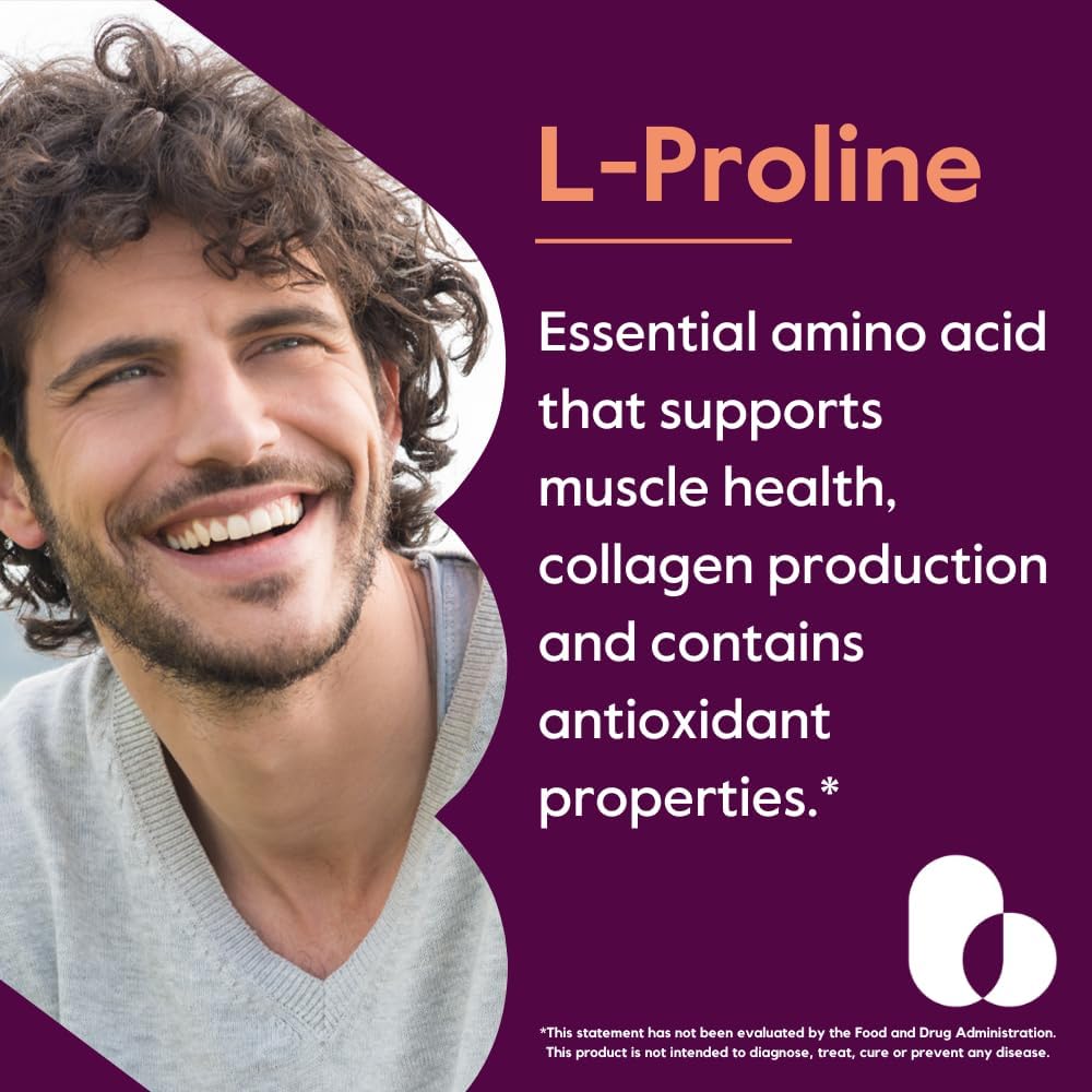 BESTVITE L-Prolina 500mg - 120 Cápsulas Vegetales