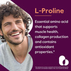 BESTVITE L-Prolina 500mg (120 Cápsulas Vegetales) - Sin Estearatos - Sin Rellenos - Vegano - Sin Gluten - No Transgénico