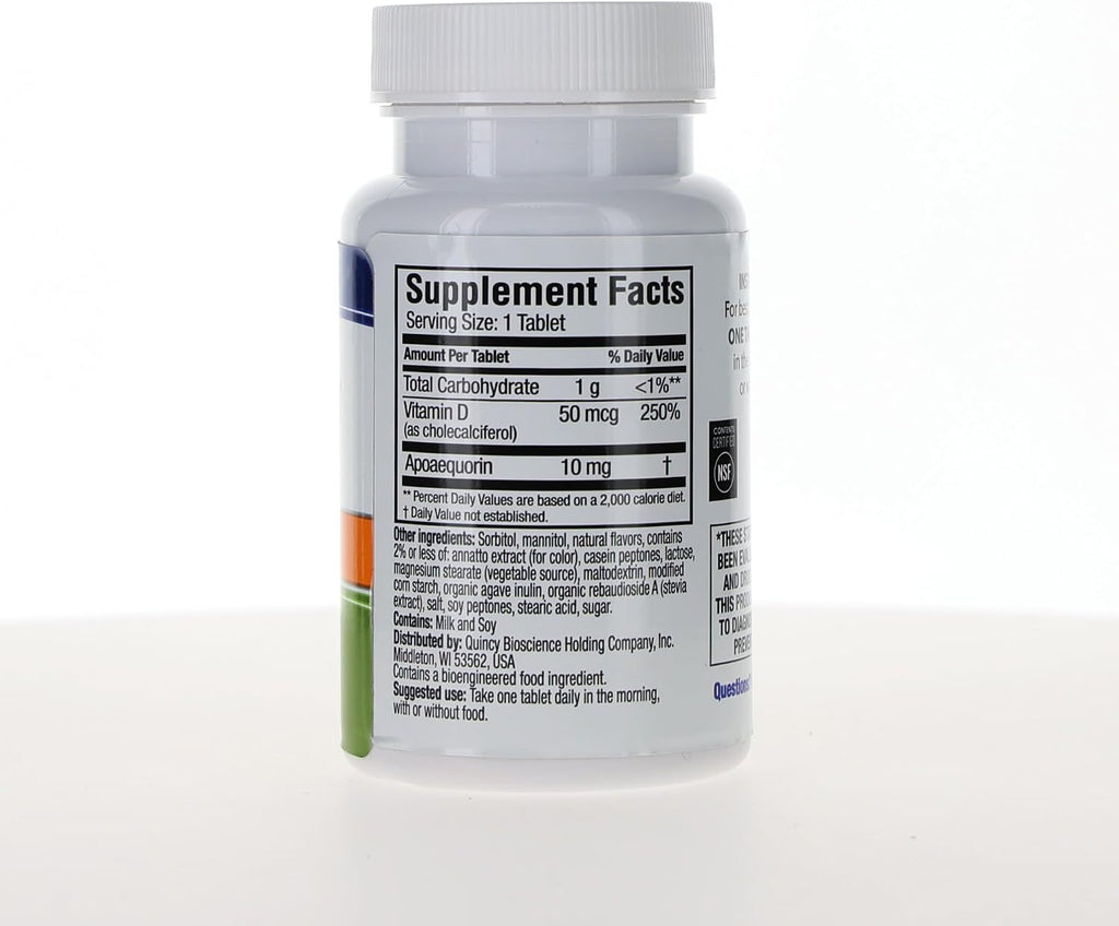 Prevagen Regular Strength Comprimidos Masticables Sabor Naranja - 30 Comprimidos (1 Mes) | Formulado para el Cerebro con 10 mg de Apoaequorina y Vitamina D3
