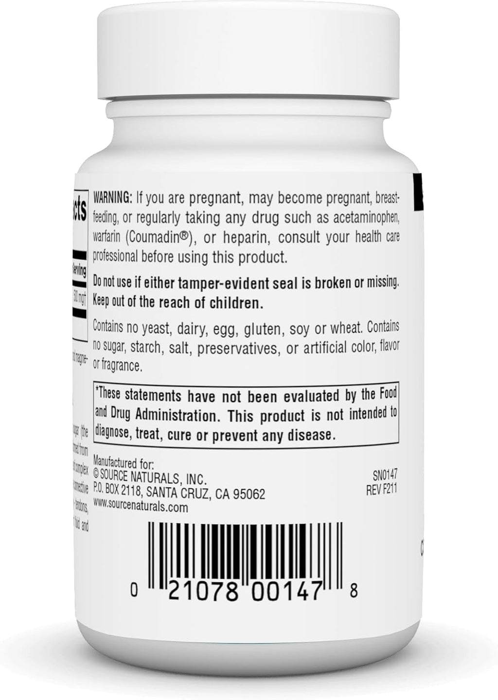 Source Naturals N-A-G N-Acetilglucosamina 500 mg - 60 Comprimidos