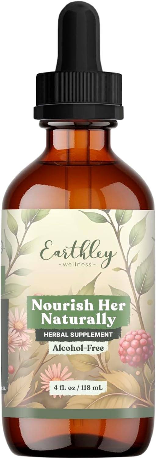 Earthley Wellness Nourish Her Naturalmente - Multivitamínico Líquido Botánico para Mujer