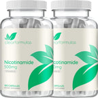 Vitamina B3 Nicotinamida 500 mg - Forma de alta absorción sin enrojecimiento - Precursor de NAD+ - 180 cápsulas