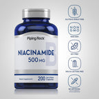Piping Rock Niacinamida 500 mg, 200 Cápsulas