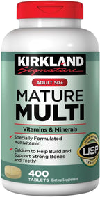 Kirkland Signature Multivitamínico para Adultos 50+ con Calcio, 400 comprimidos
