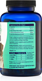 Pure Omega 3 Fish Oil for Dogs – Aceite de Pescado Salvaje de Islandia, 180 Cápsulas (1000 mg)