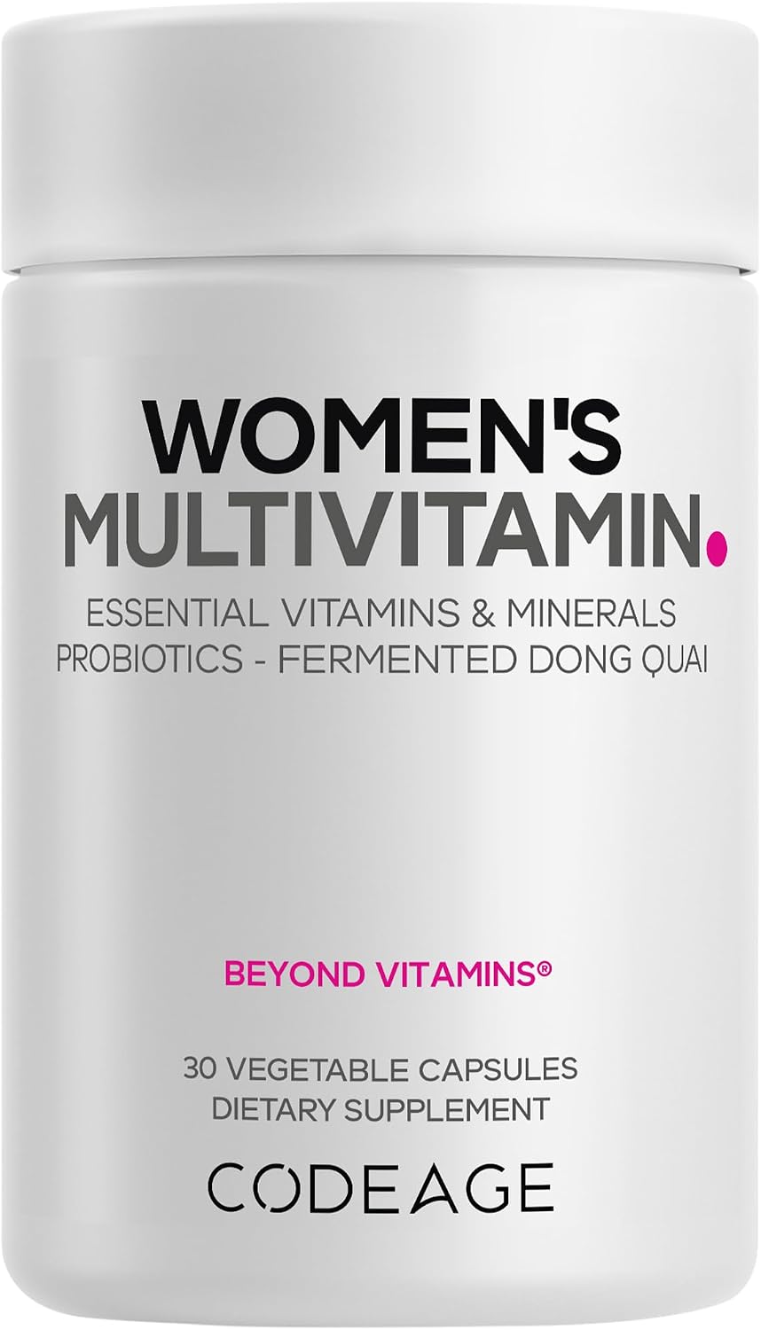 Codeage Women’s Multivitamin – Multivitamínico Completo para Mujeres con Vitaminas, Minerales, Dong Quai y Probióticos – 30 Cápsulas