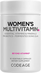 Codeage Women’s Multivitamin – Multivitamínico Completo para Mujeres con Vitaminas, Minerales, Dong Quai y Probióticos – 30 Cápsulas